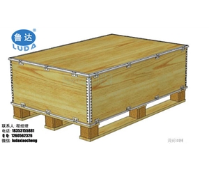 厂家订做出口环保木箱 可拆卸胶合板钢边箱 物流周转环保